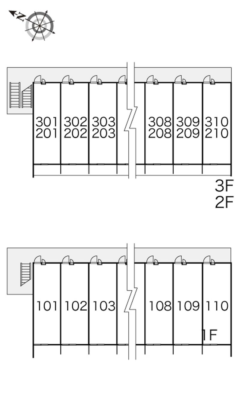 レオパレス東たつみ 間取配置図