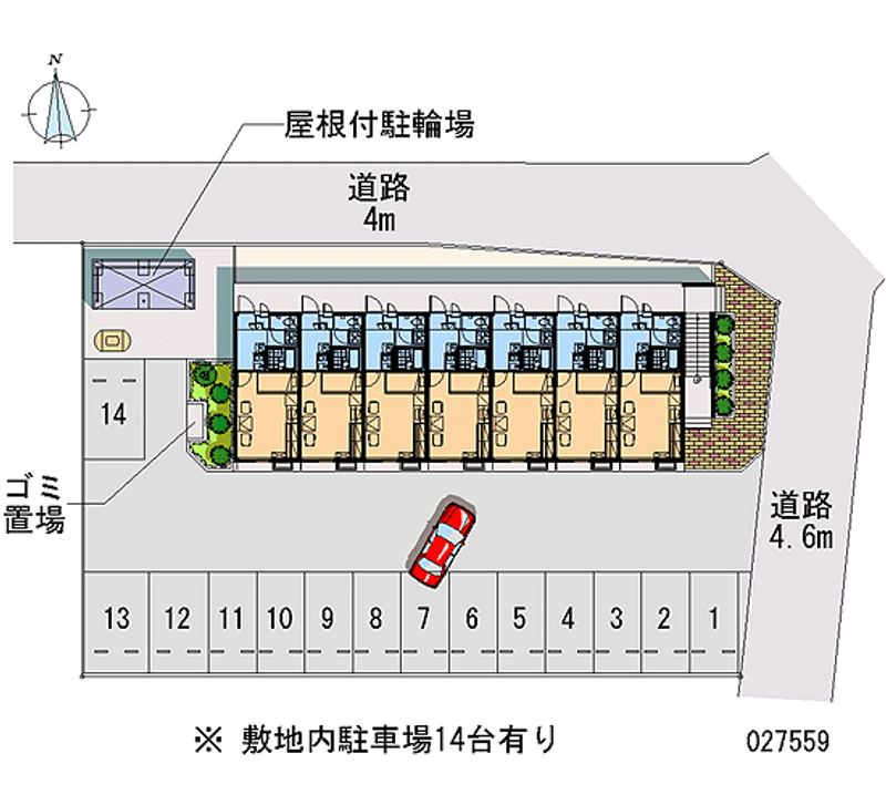 レオパレスとよおか 月極駐車場