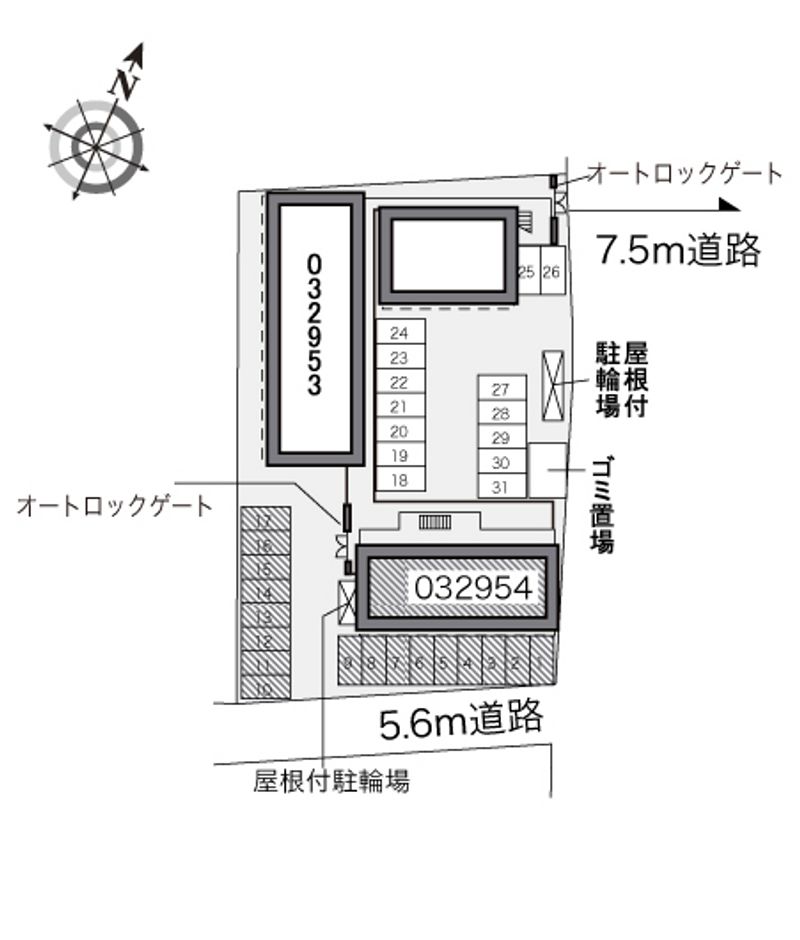 レオパレス博多豊Ⅰ 配置図