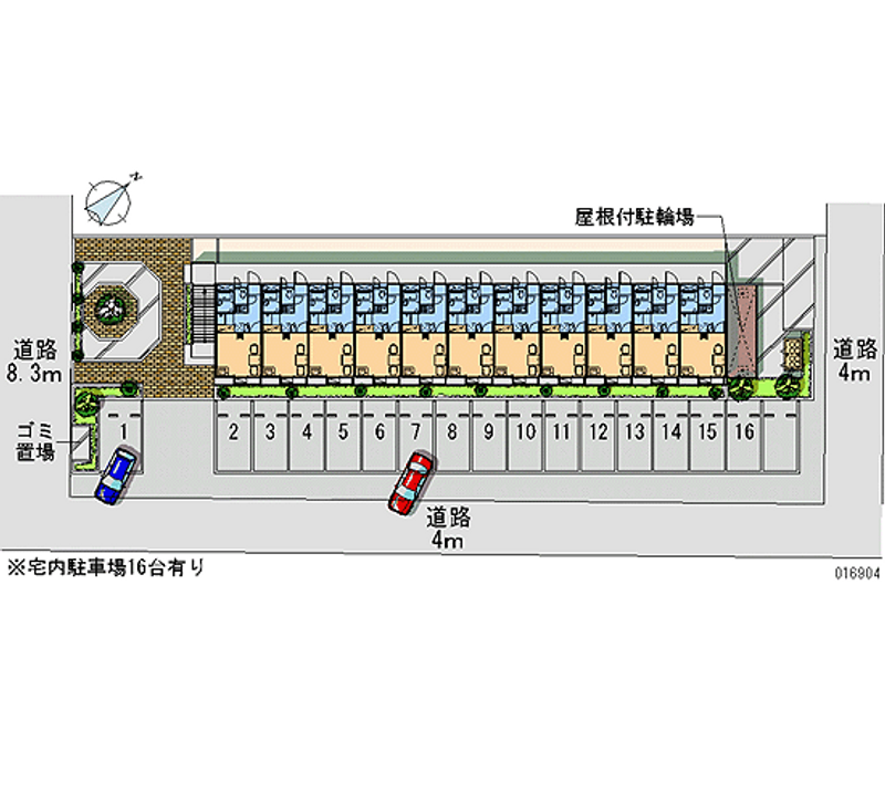 16904 Monthly parking lot