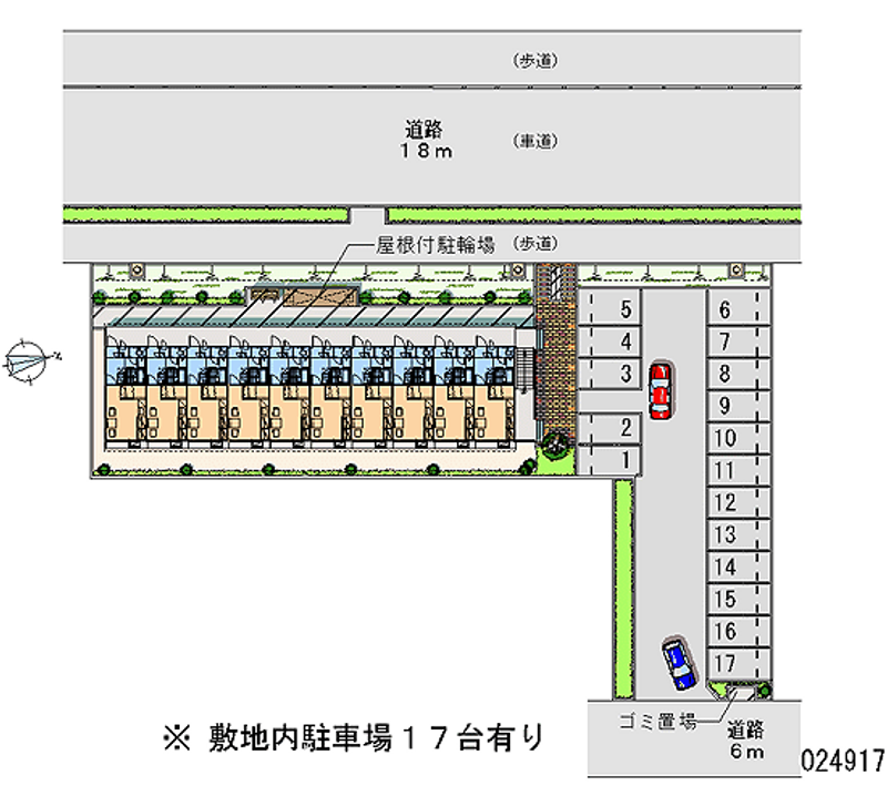 レオパレス小柴 月極駐車場