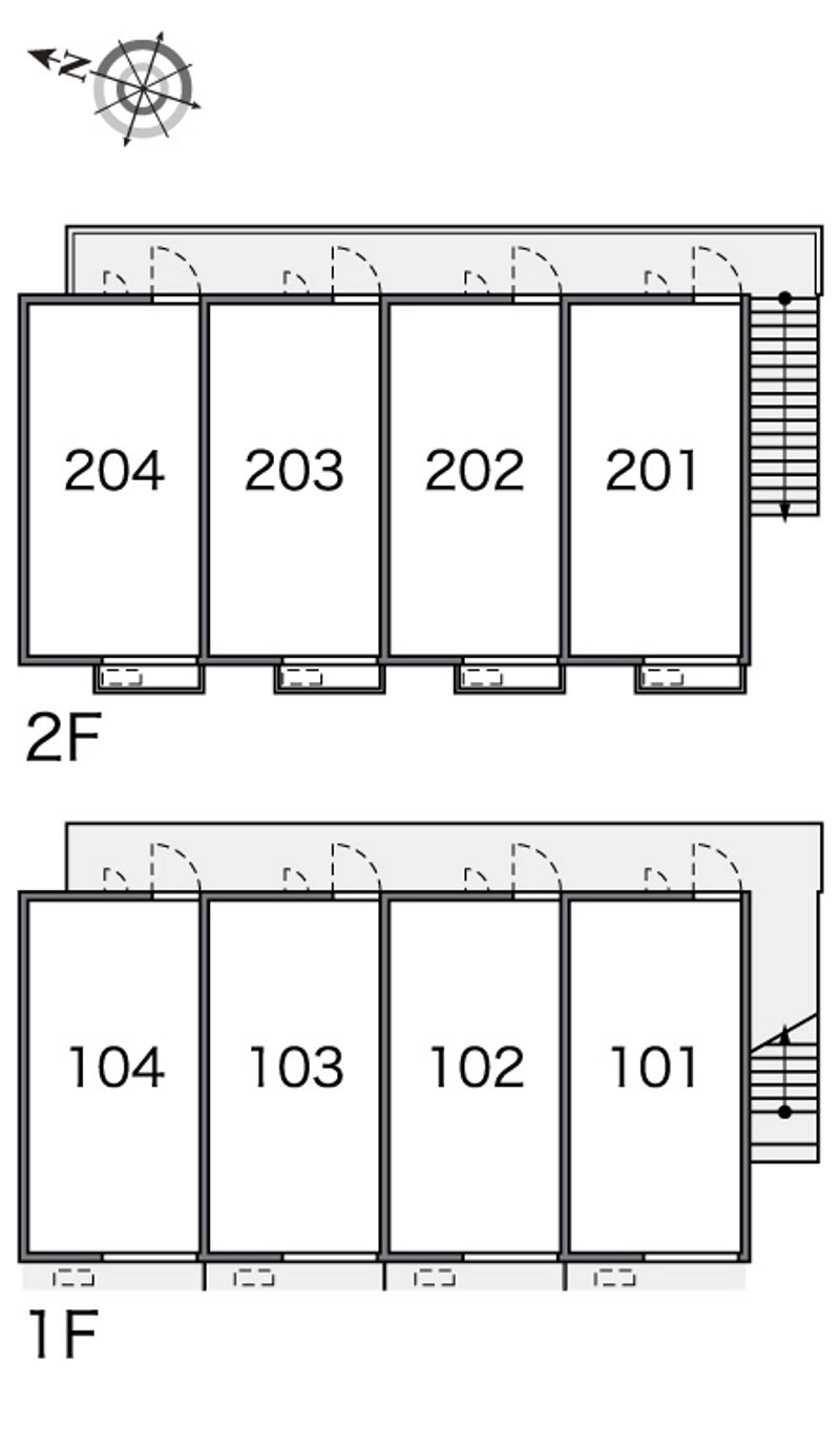 レオパレスアクティ魚崎 間取配置図