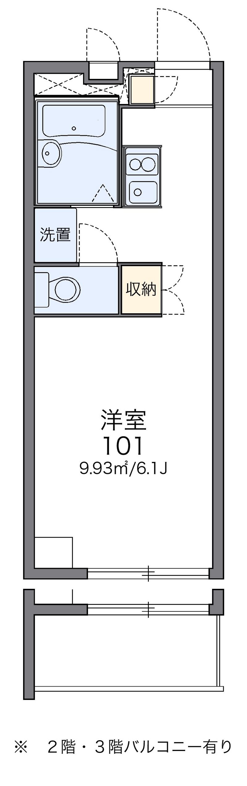 レオパレス片倉 間取図
