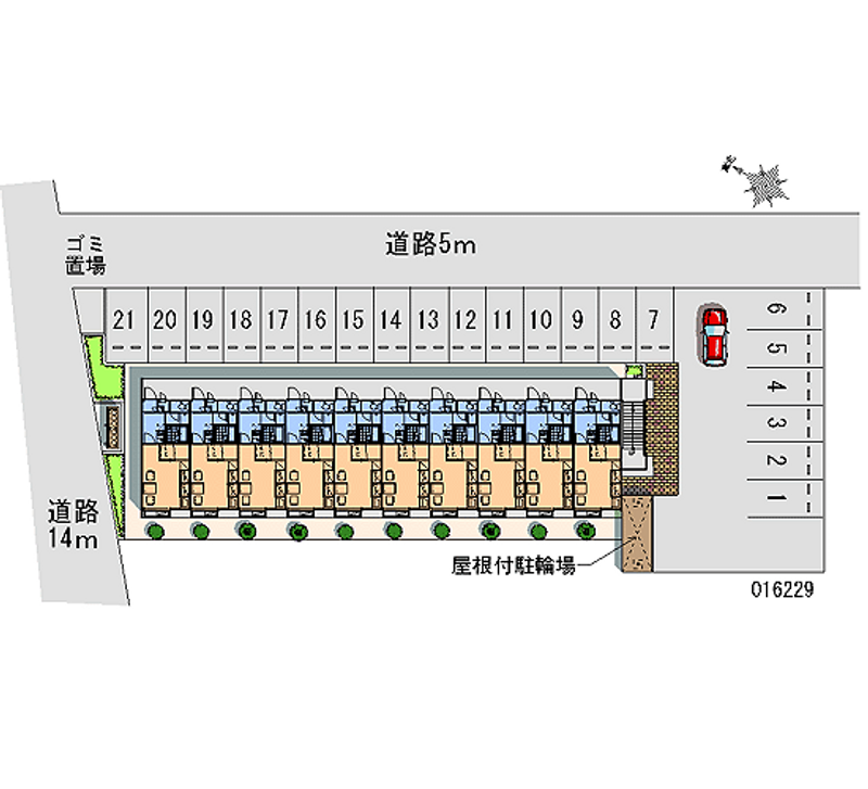 レオパレスハッピネス 月極駐車場