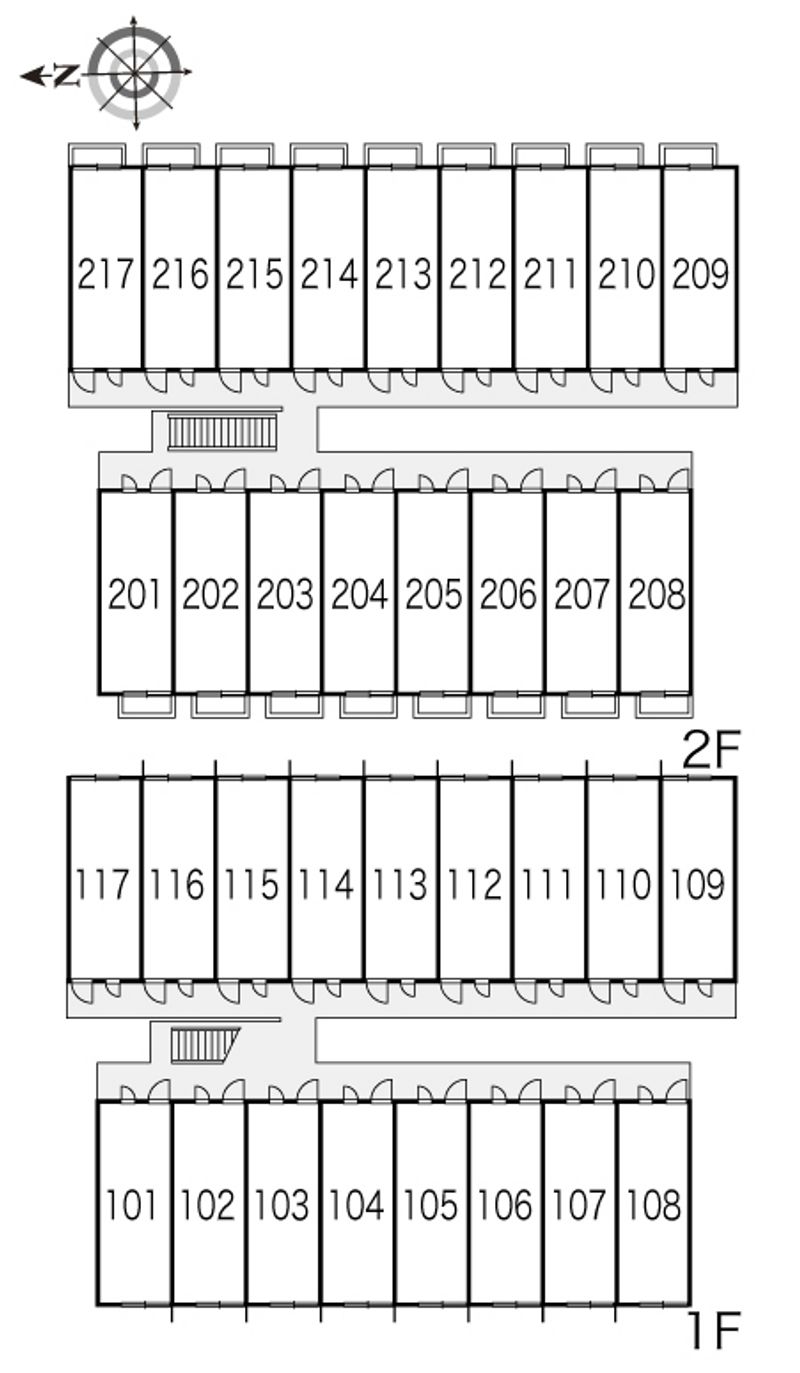 レオパレスプレステージ 間取配置図