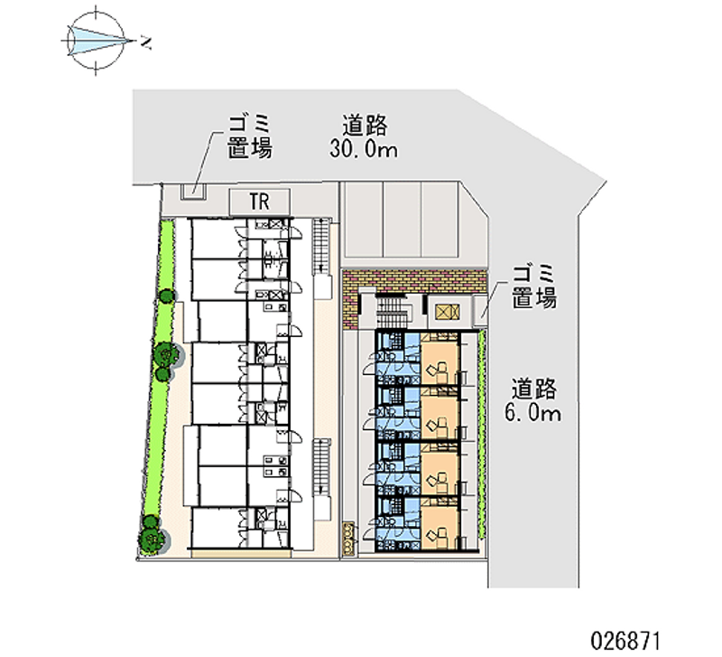 レオパレスクレセント 区画図