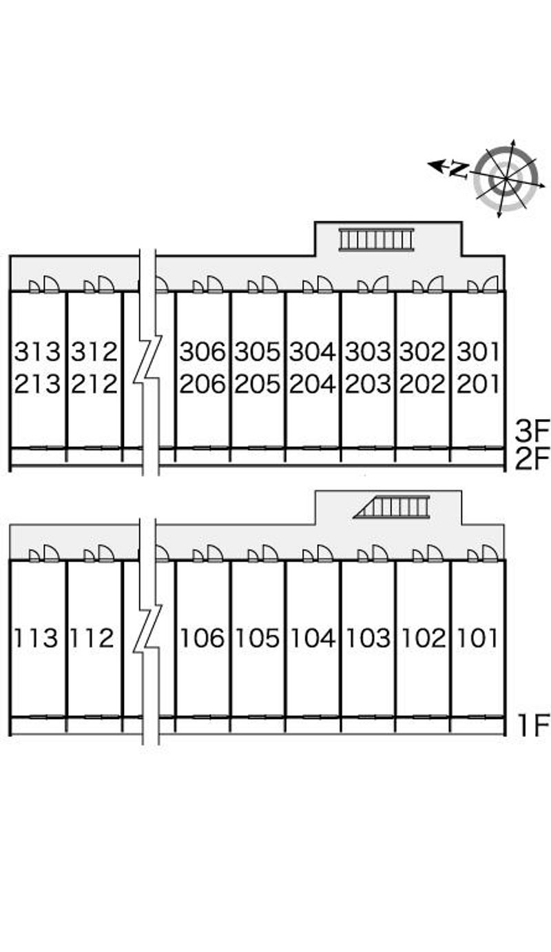 レオパレスグランド　オープリー 間取配置図