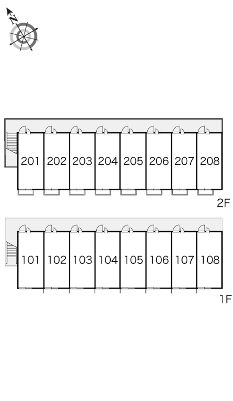 レオパレスボヌールメゾン 間取り配置図