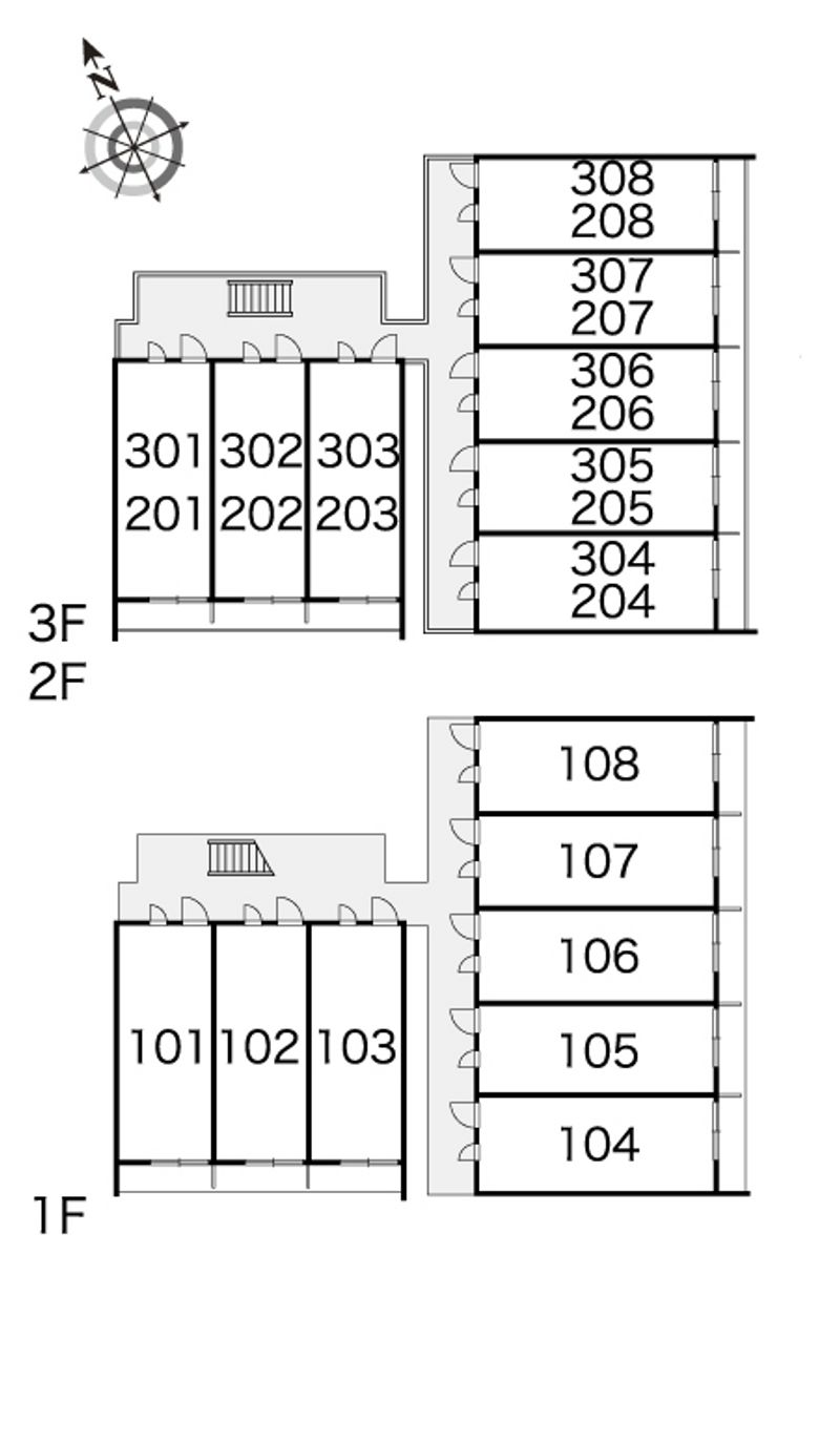レオパレスクララ３ 間取配置図
