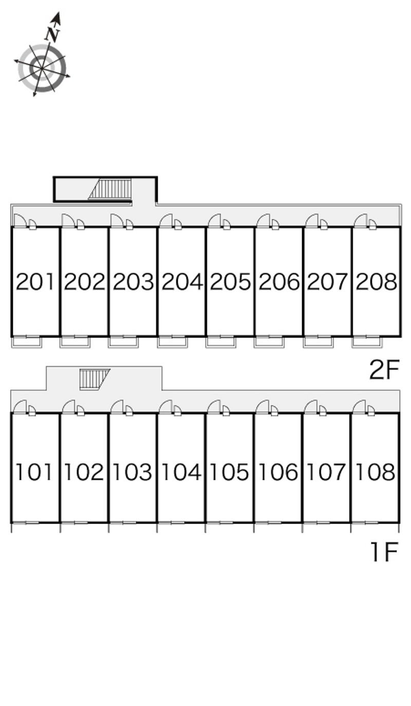 レオパレストミーヒルズＣ 間取配置図