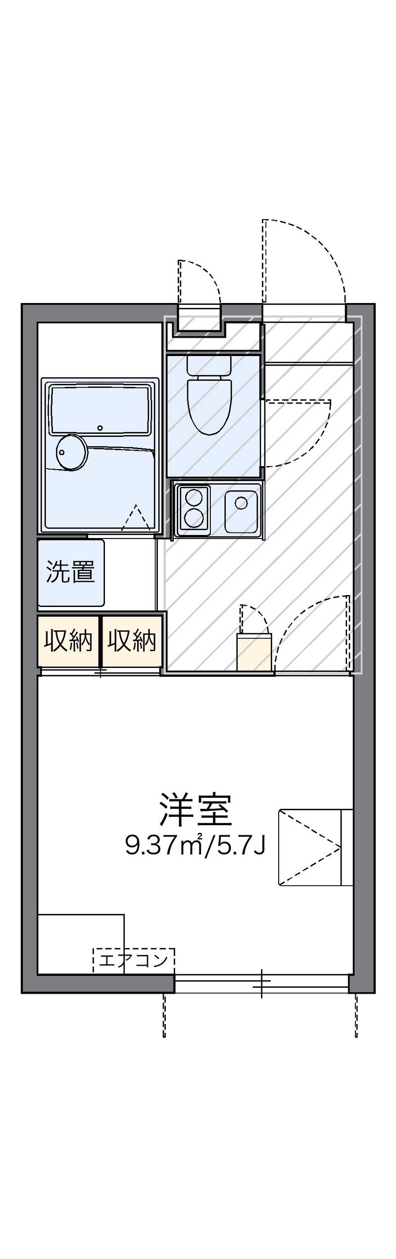 レオパレスミーティア 間取図