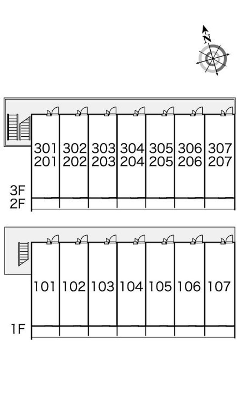 レオパレスルーチェⅢ 間取配置図