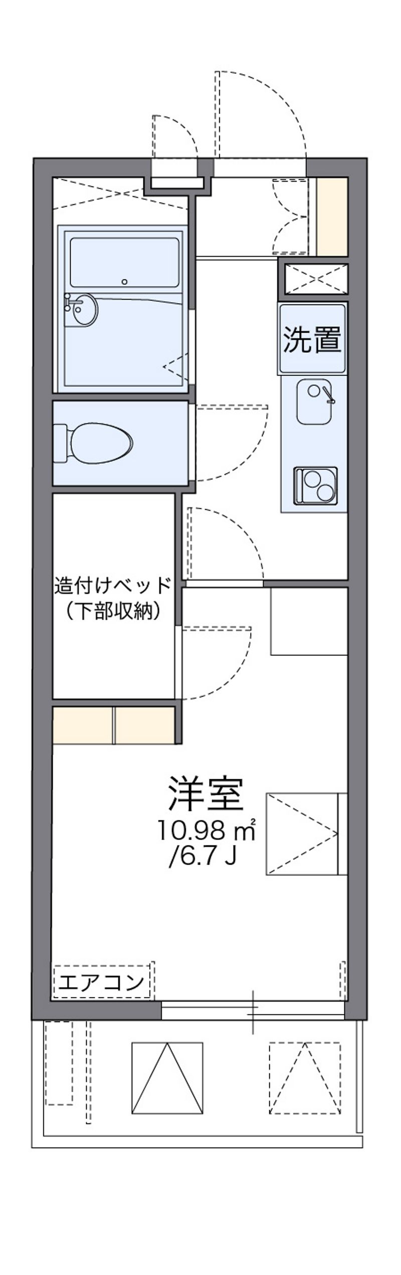 レオパレスフリージア 間取図