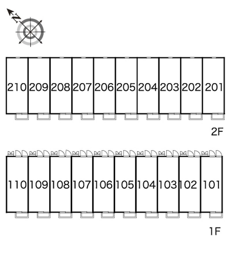 レオパレス平窪Ⅱ 間取配置図