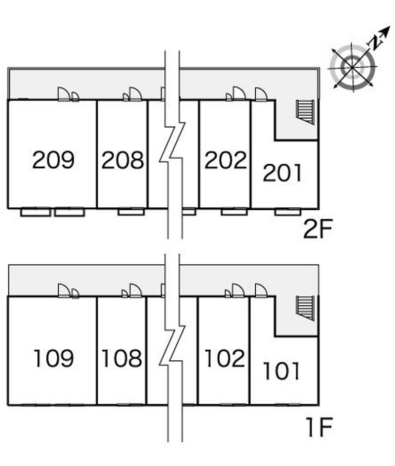 レオパレスさくらｃ 間取配置図