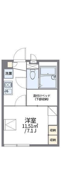 レオパレスリバーサイド　コート 間取り図