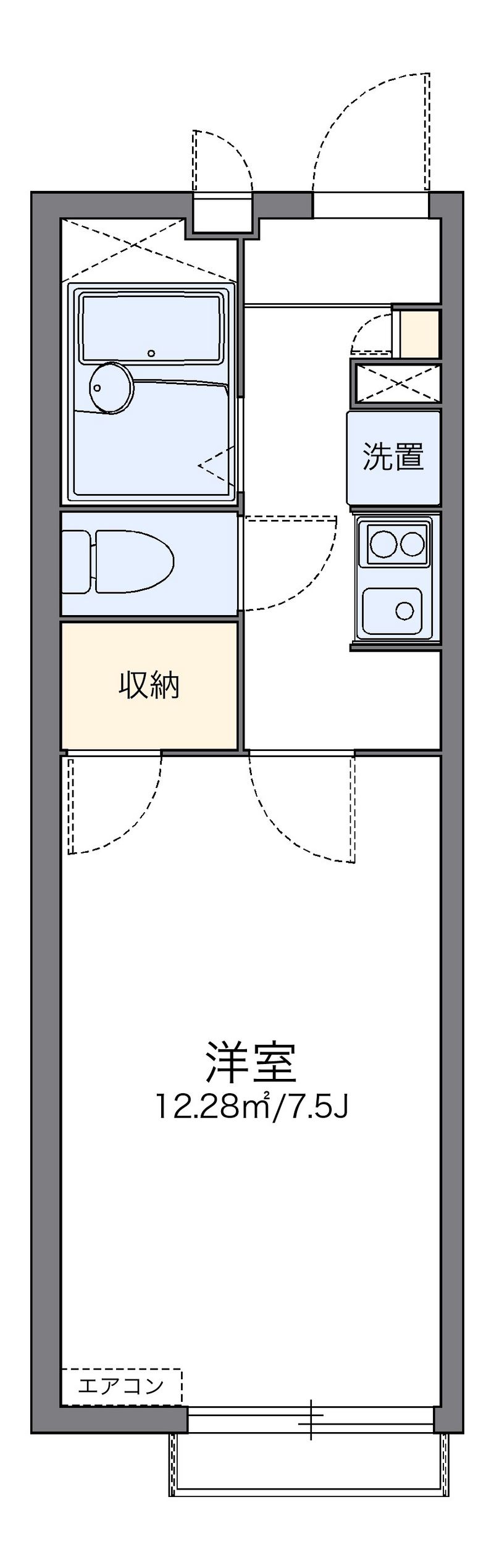 レオパレス関屋 間取図