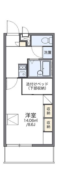 レオパレス若葉Ｂ 間取り図