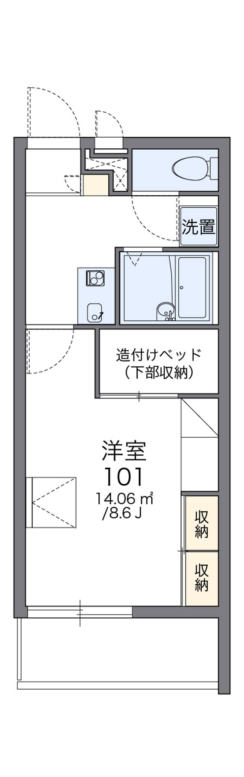 レオパレスアルカディア 間取図