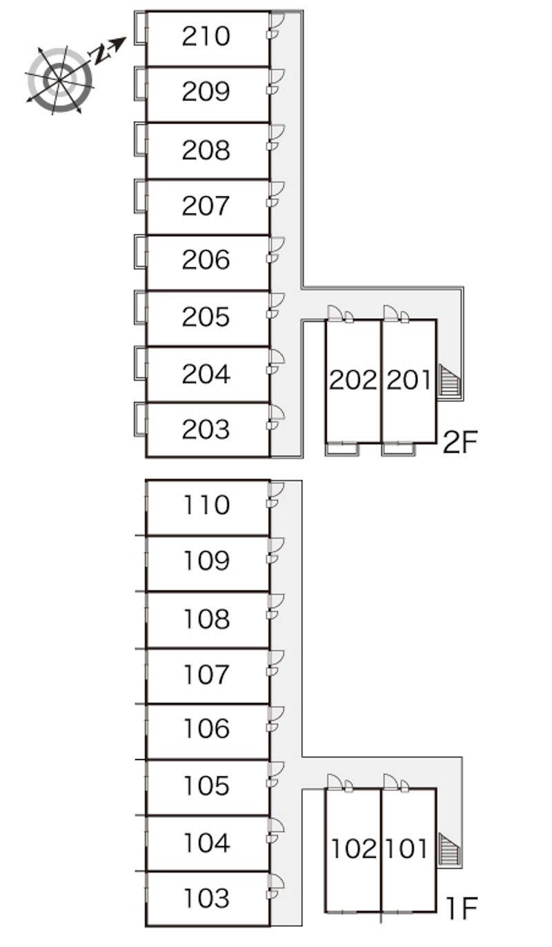 レオパレスベッラハピア 間取配置図