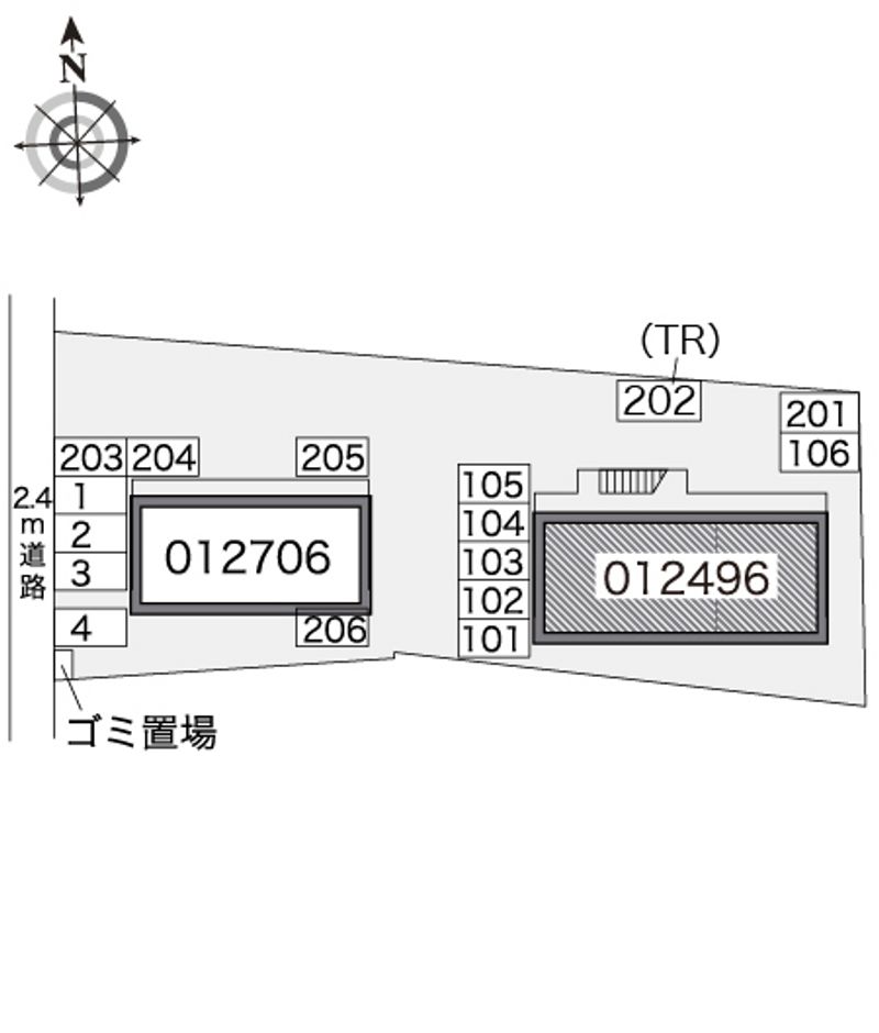 レオパレスヴェルコート 配置図