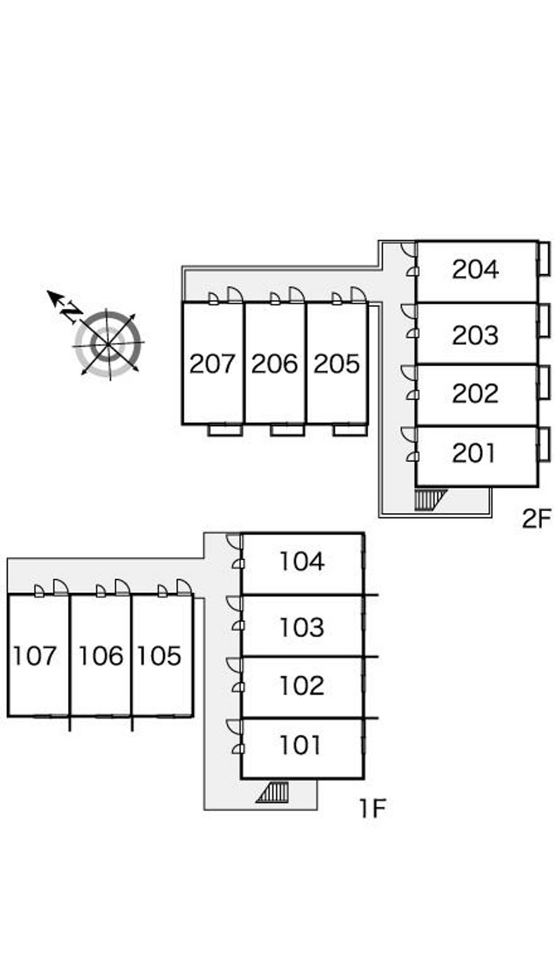 レオパレスシャトー粟山 間取配置図
