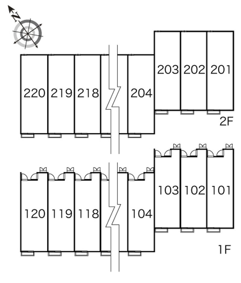 レオパレス泉Ⅰ 間取配置図