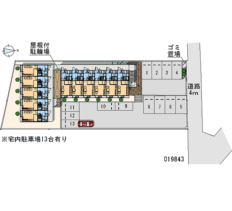 レオパレス扇山 月極駐車場