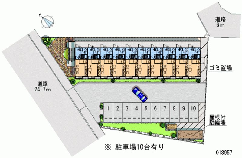 レオパレスラフィーネ 月極駐車場