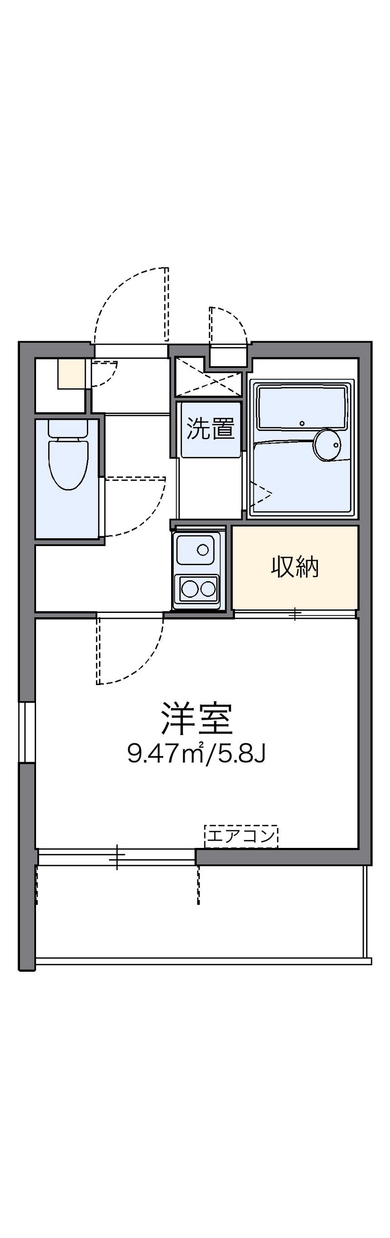 レオパレス萬代橋 間取図