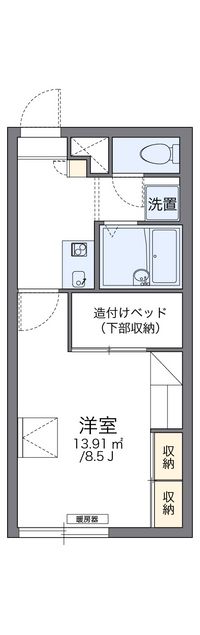 レオパレスグリーン東室蘭 間取り図