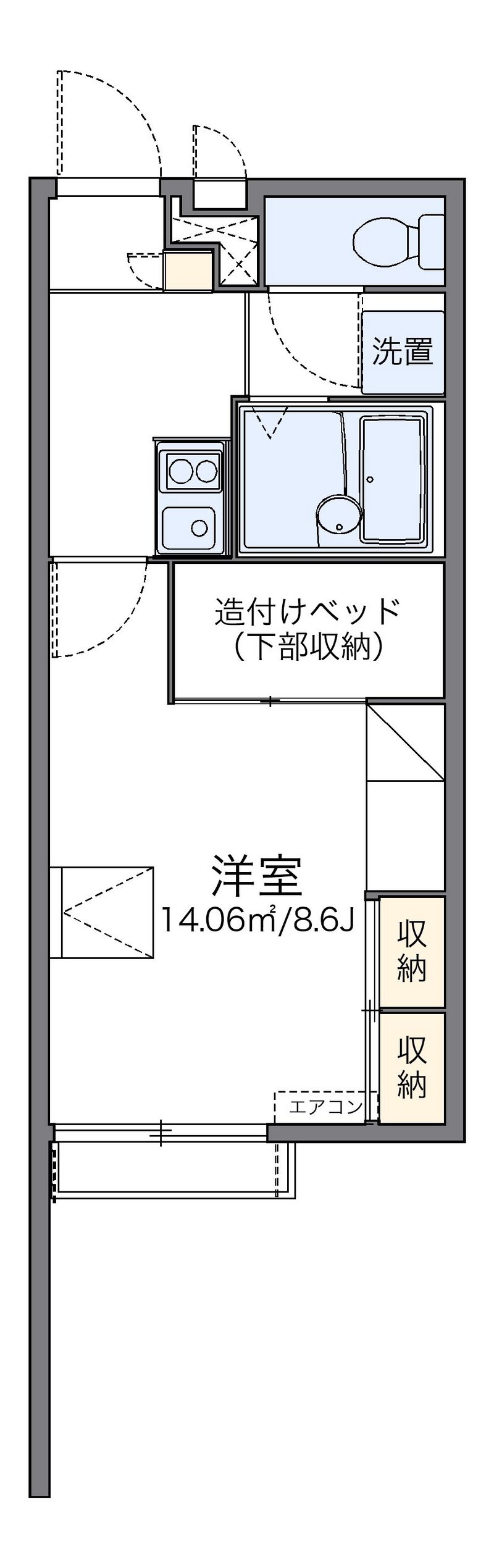レオパレスＦｕｋｕｆｕｋｕ 間取り