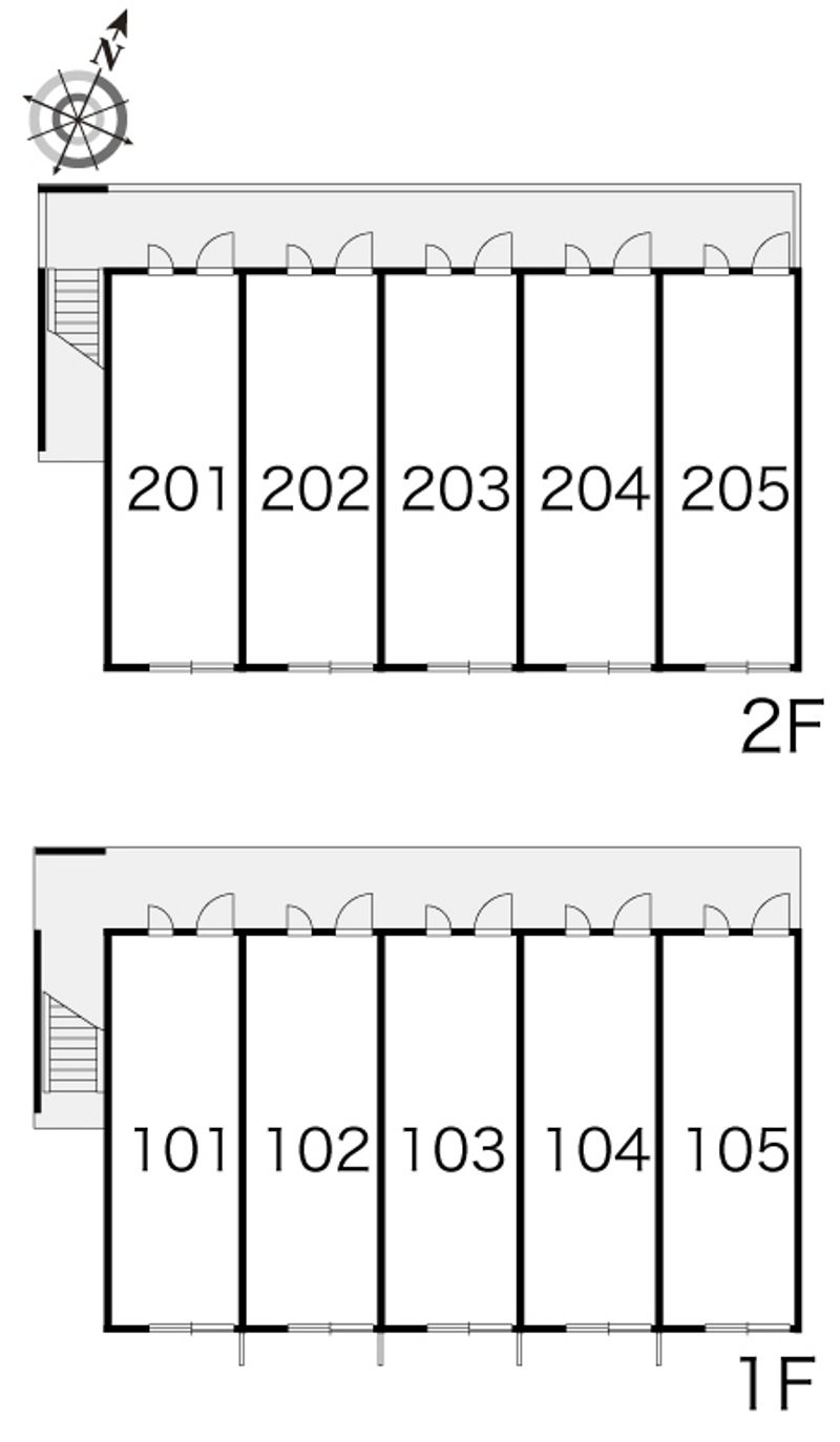 レオパレスハマダテ 間取り配置図