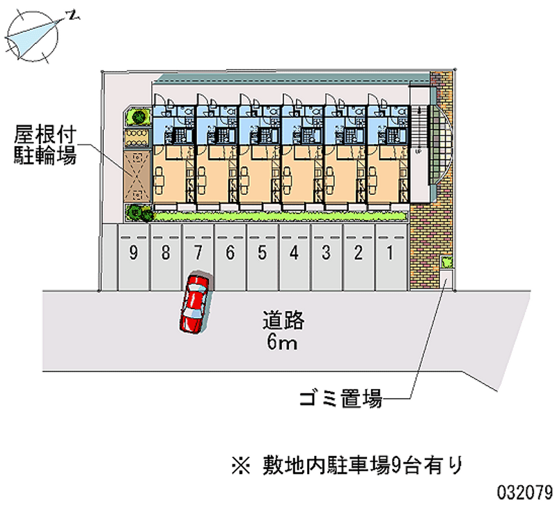 レオパレスシャムール西尾 月極駐車場