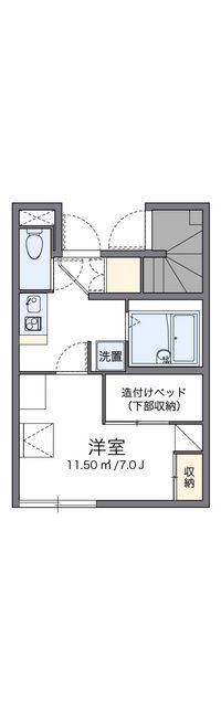 レオパレスジェームス山 間取り図