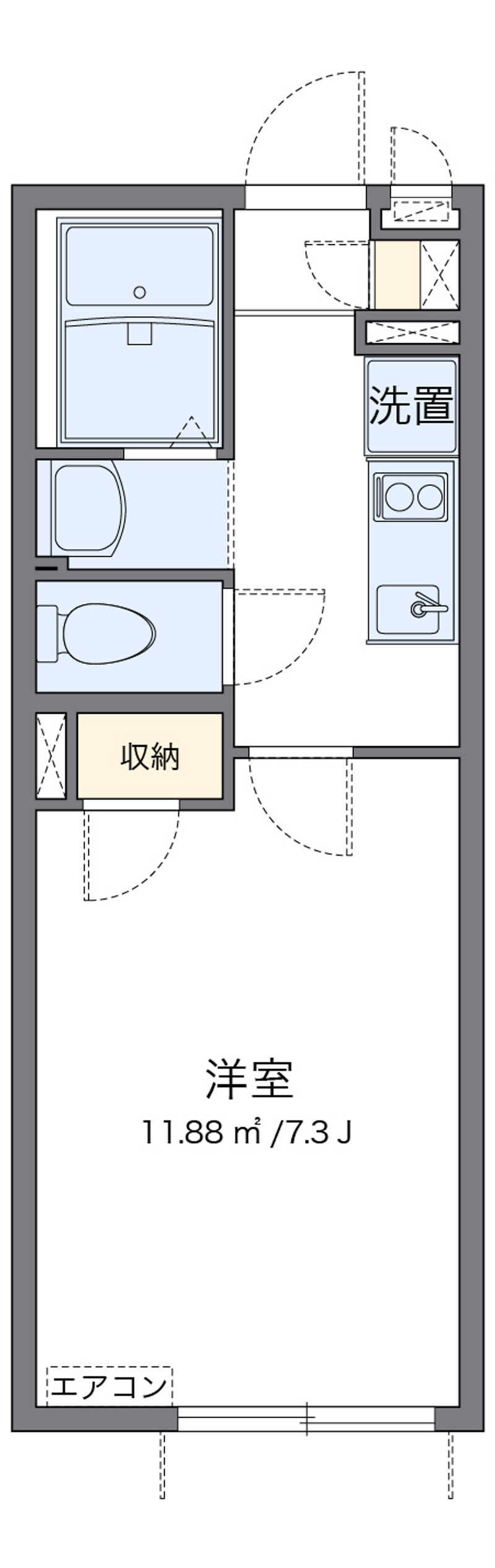 クレイノＢＬＵＥⅢ 間取り