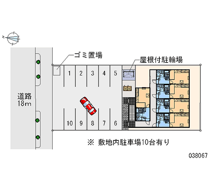 レオパレス彩雅 月極駐車場