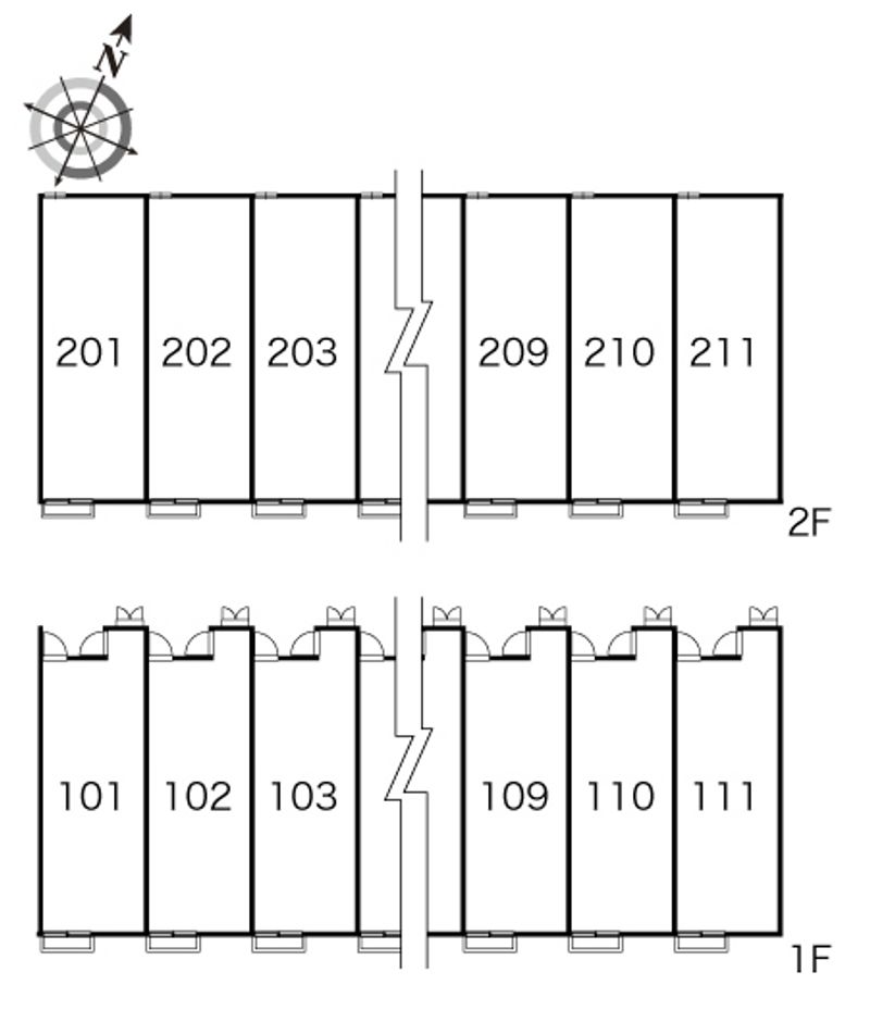 レオパレスふるさと 間取配置図