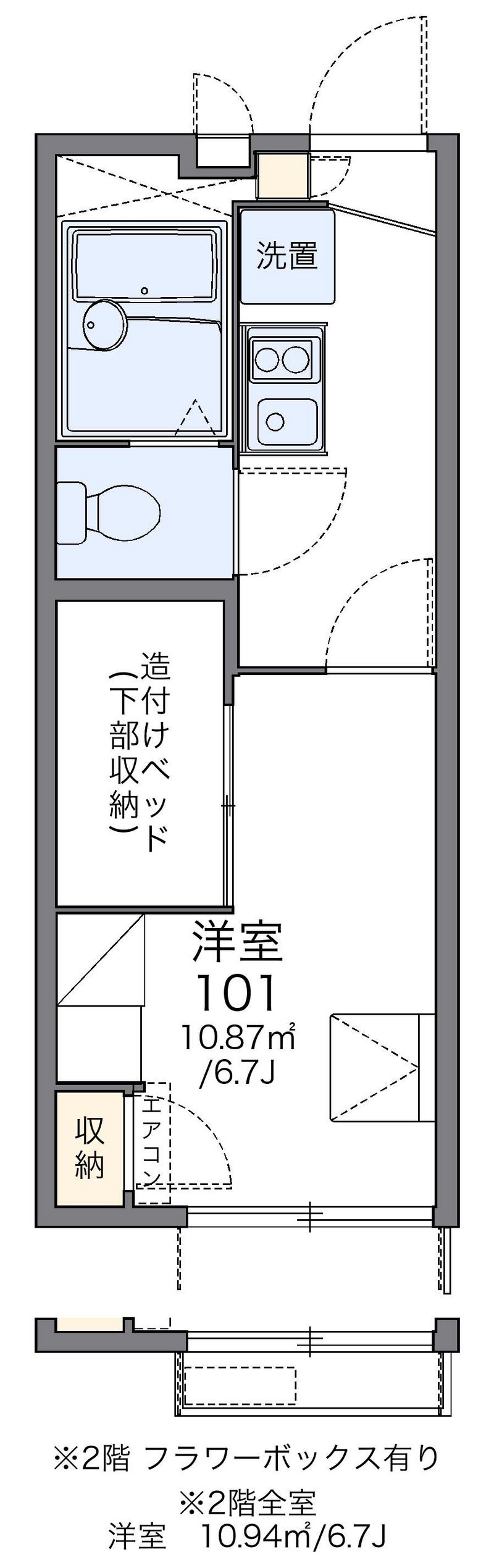 レオパレス二条駅前 間取図