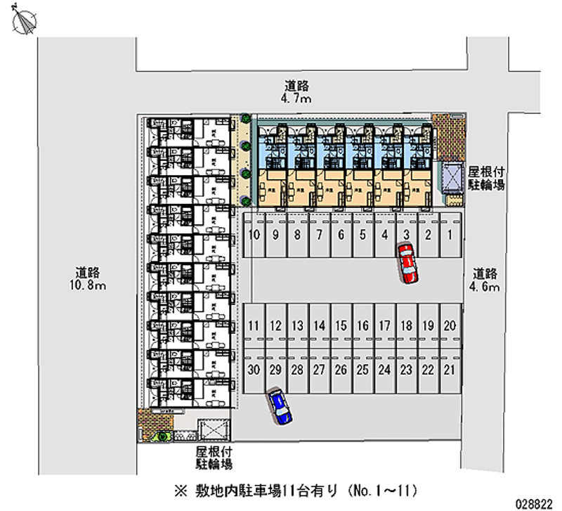 レオパレス綾乃尾 月極駐車場