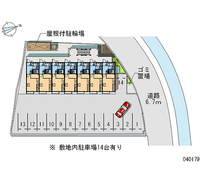 レオパレスウェストヴィラージュ 月極駐車場