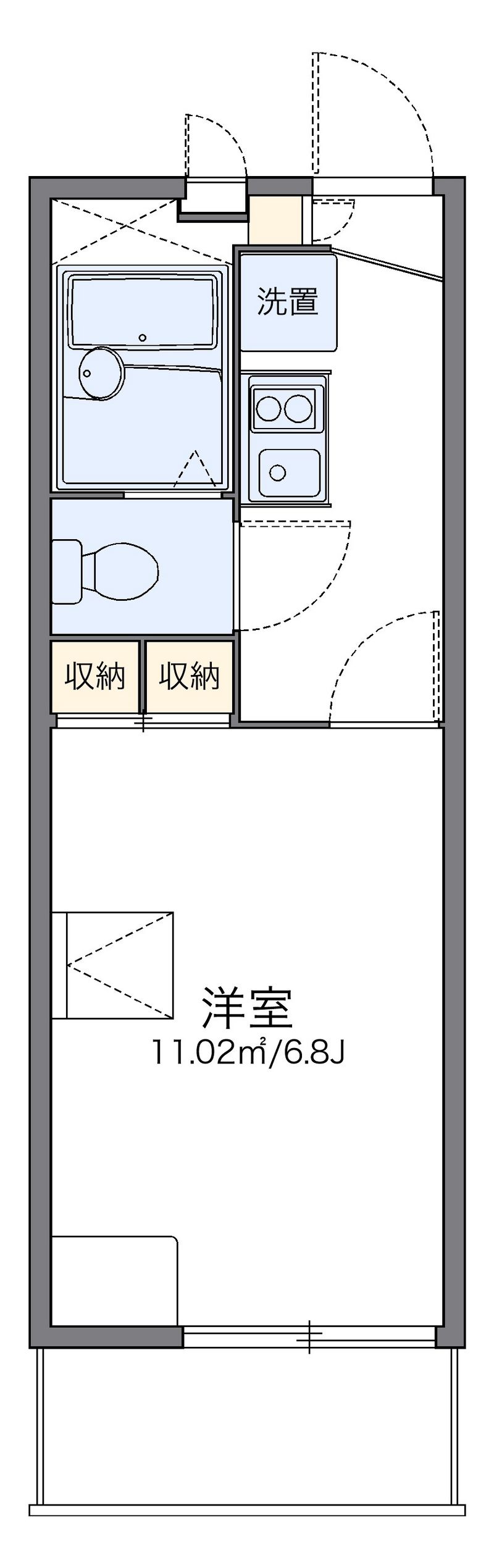 レオパレスプチベルク四番館 間取図