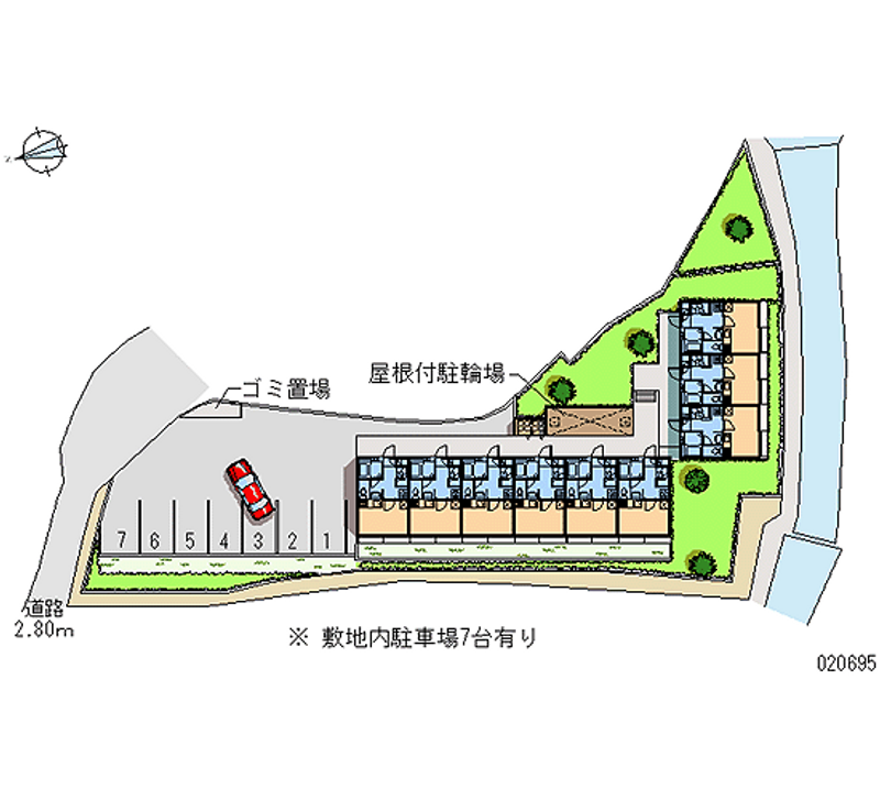 レオパレス枚岡ヒルズ 月極駐車場