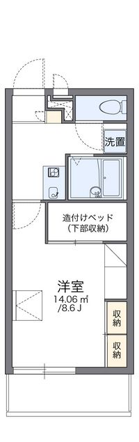 レオパレスアトラス折立Ⅱ 間取り図