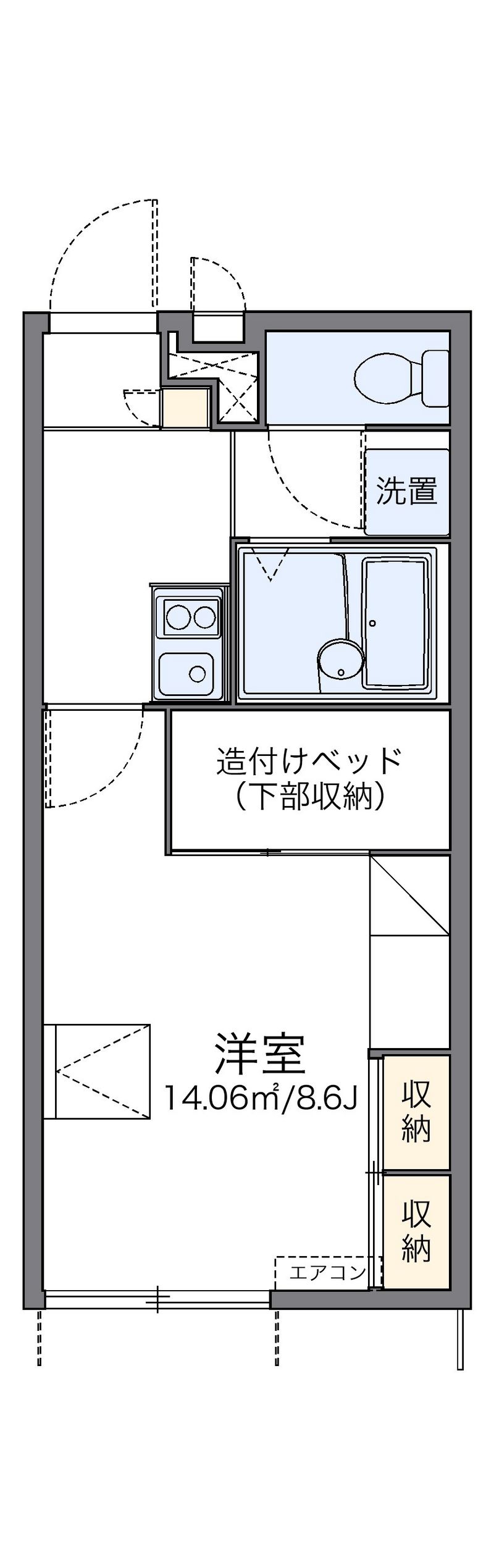 レオパレス中央公園 間取図