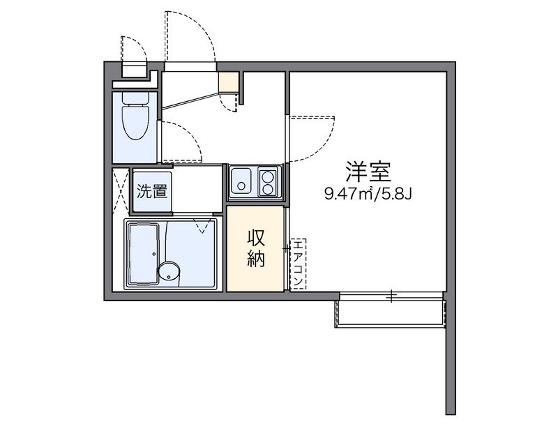 レオパレスグレンツェ木戸 間取図
