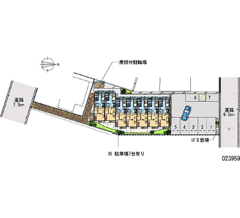 レオパレスファンファーレ 月極駐車場