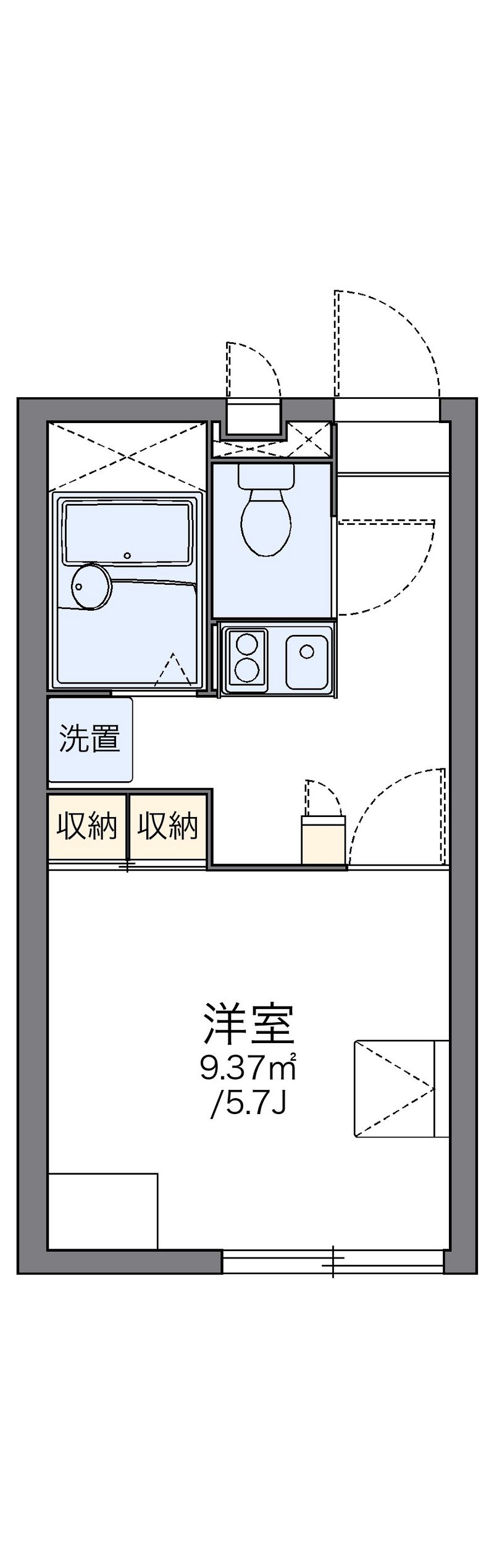 レオパレスドリーム瀬戸内 間取図