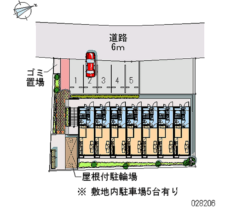 レオパレスウィステリア 月極駐車場