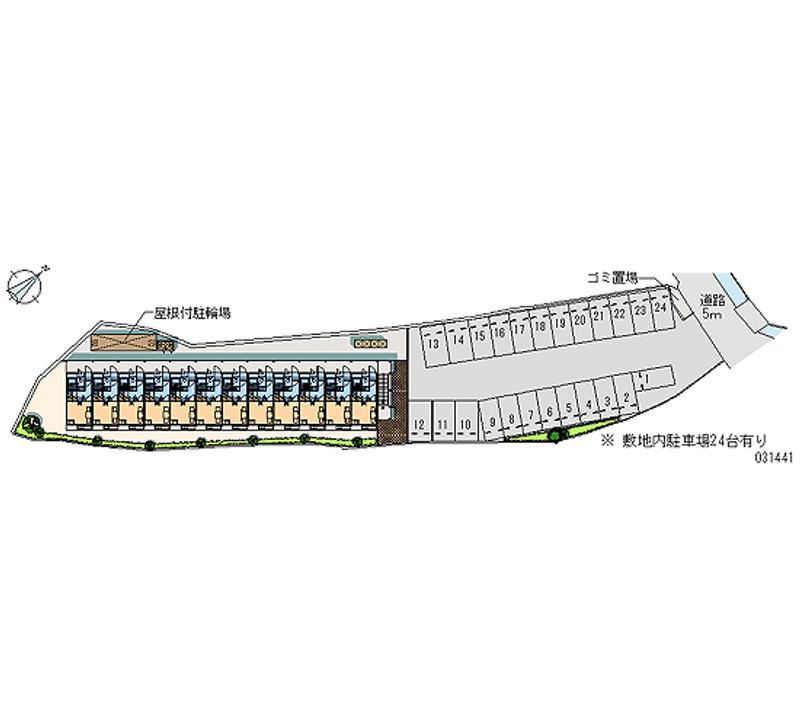 レオパレス河辺 月極駐車場